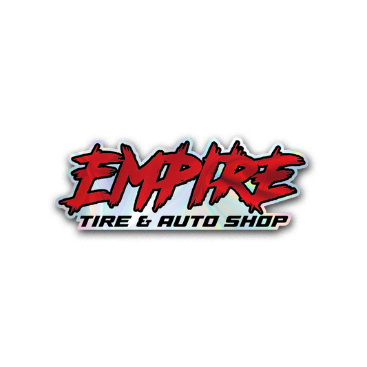 Empire Tire and Auto Shop - RED Holographic Sticker