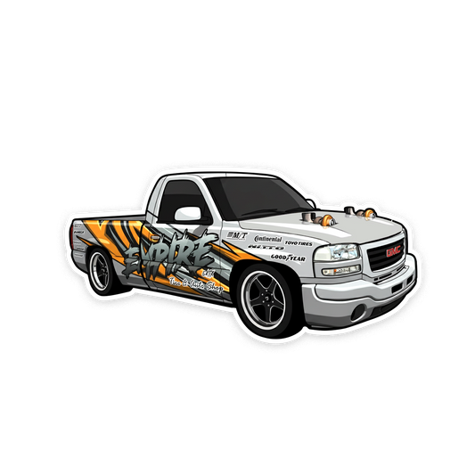 Empire Tire and Auto Shop Burn Out Truck Decal