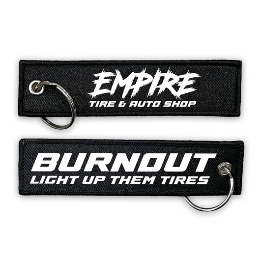 Burnout - Light Up Them Tires Keychain